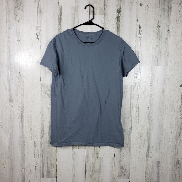 fruit of the loom basic gray crew neck short sleeve tshirt size medium - Picture 1 of 7